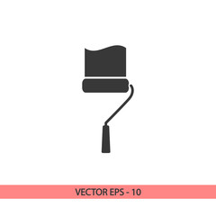 roller icon, vector illustration. Flat design style