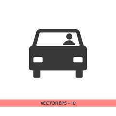 Car icon, vector illustration. Flat design style