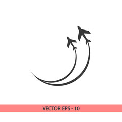 Airplane symbols icon,  vector illustration. Flat design style