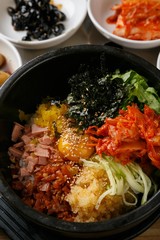dolsot al bap. Rice with Fish Roe