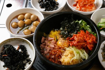 dolsot al bap. Rice with Fish Roe