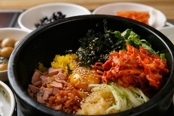 dolsot al bap. Rice with Fish Roe