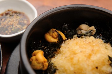 dolsot al bap. Rice with Fish Roe