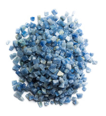 azul boquira granite, crushed granite blue on a white background