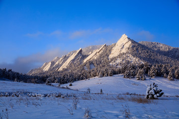 Sunrise After a Clearing Storm, Flatirons, Boulder, Colorado © Thin Air Photography