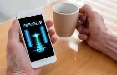 New technology concept on a smartphone