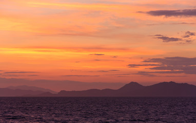 Fototapeta na wymiar Rhodes Sunset, Greece