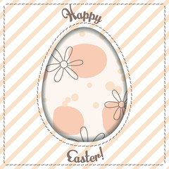 Happy Easter card with egg cutout