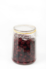 Sweet cherries winter stores in the jar