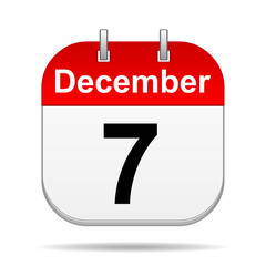 December 7 calendar icon