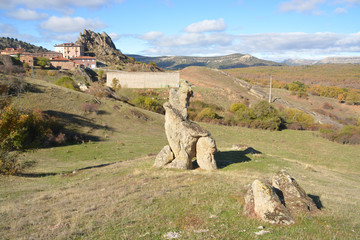 aldea en la montaña