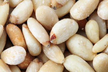 Fototapeta na wymiar pine nuts macro
