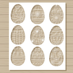 Easter eggs set stencils