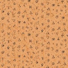 Obraz premium pattern with alchemy symbols