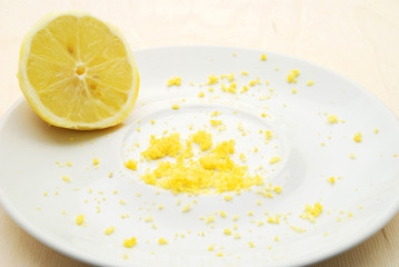 Grated lemon peel