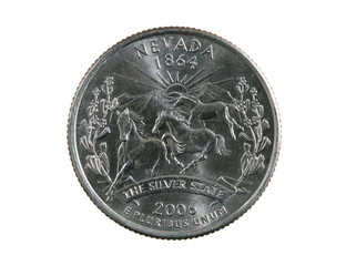 isolated Nevada quarter