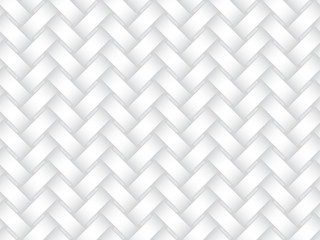 Vector seamless pattern of interweaving bands. White texture.