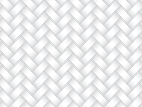 Vector Seamless Pattern Of Interweaving Bands. White Texture.