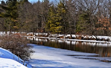 Fluss im Sp&auml;twinter