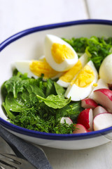 Spring vegetables salad