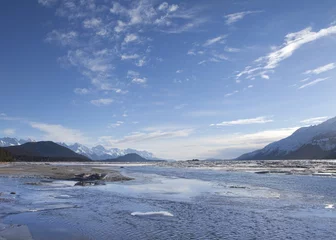 Zelfklevend Fotobehang Chilkat Esturary with Melting Ice © mscornelius