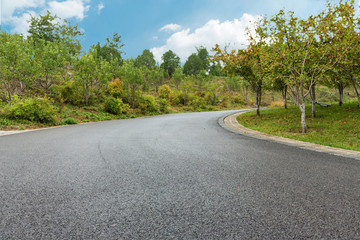 modern highway through mountains in city of China.