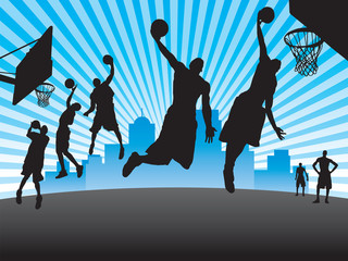 Street Basketball Vector Silhouettes © LUGOSTOCK
