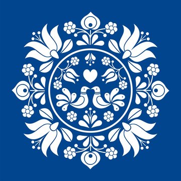 Hungarian folk vector motif