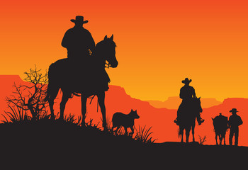 Fototapeta na wymiar American Western Cowboy