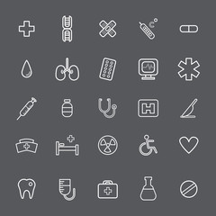 Healthcare medical icon vector collection