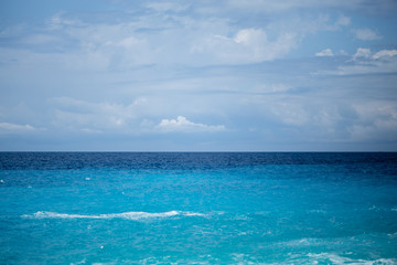 Seascape with blue color gradient