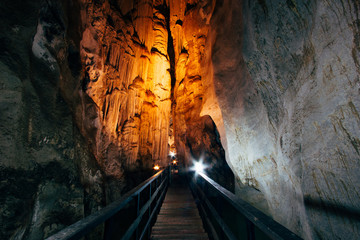 Inside Phra Nang Nai cave (Diamond cave), Railay island, Krabi, Thailand