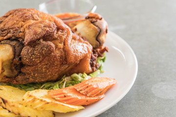 Crispy pork knuckle or German Pork Hocks