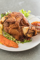 Crispy pork knuckle or German Pork Hocks