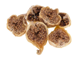 dry figs on white background