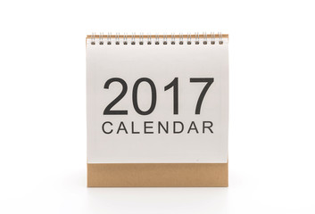 2017 calendar on white