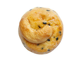 cashew nut cookie isolated on white background