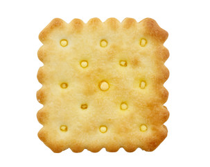 cheese cracker isolated on white background