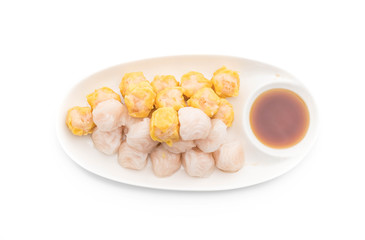  Stream shrimp dumplings with sauce