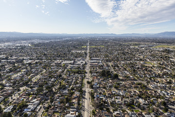 San Fernando Valley Los Angeles Sprawl Aerial