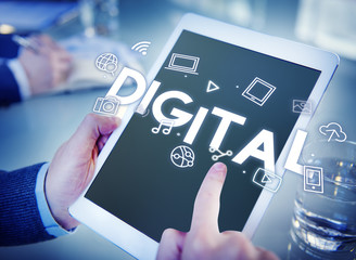 Digital Innovate Electronics Network Concept