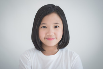 beautiful Asian girl smiling