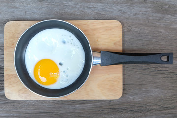 fried egg with pan