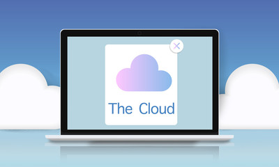 Cloud Computing Storage Icon Concept