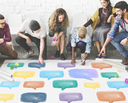 Communication Talking Icon Speech Bubble Concept