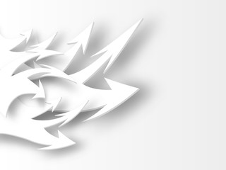 Flow of arrows. Vector