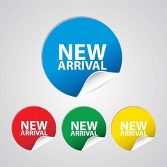New arrival sticker set.