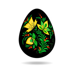 Easter egg painting Khokhloma