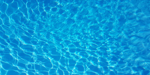 Blue ripped water in swimming pool