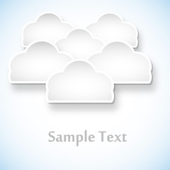 Illustration of abstract multiple clouds